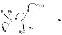 Consider the reaction below to answer the following question: This reaction proceeds by an E1 mechanism.