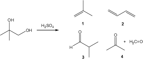<strong>What is the major organic product obtained from the following reaction? </strong> A)1 B)2 C)3 D)4