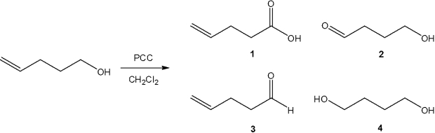 <strong>What is the major organic product obtained from the following reaction? </strong> A)1 B)2 C)3 D)4