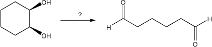 <strong>What is the best choice of reagent to perform the following transformation? </strong> A)PCC B)HIO<sub>4</sub> C)CrO<sub>3</sub> D)NaOH