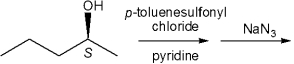 <strong>What is the major organic product obtained from the following sequence of reactions? </strong> A)( \pm )-2-azidopentane B)(R)-2-azidopentane C)(S)-2-azidopentane D)(S)-2-pentyl tosylate