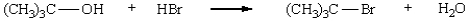 The rate-determining step in the following reaction is protonation of the alcohol.