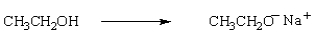 Reaction with Na, NaH, or NaOH can be used to irreversibly accomplish the following reaction.