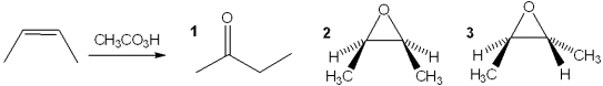 <strong>What is the major organic product obtained from the following reaction? </strong> A)only 1 B)only 2 C)only 3 D)both 2 and 3