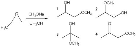 <strong>What is the major organic product obtained from the following sequence of reactions? </strong> A)1 B)2 C)3 D)4