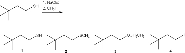 <strong>What is the major organic product obtained from the following reaction? </strong> A)1 B)2 C)3 D)4