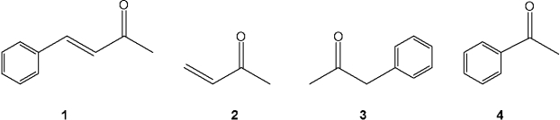 <strong>Which of the following compounds gives a carbonyl bond absorption at the highest frequency? </strong> A)1 B)2 C)3 D)4