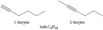 How could you distinguish between 1-hexyne and 2-hexyne by infrared spectroscopy?