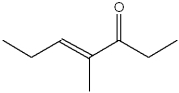 <strong>What is the IUPAC name of the following compound? </strong> A)(E)-4-methyl-4-hepten-3-one B)(Z)-4-methyl-4-hepten-3-one C)(E)-4-methyl-3-hepten-5-one D)(Z)-4-methyl-3-hepten-5-one