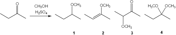 <strong>What is the major organic product obtained from the following reaction? </strong> A)1 B)2 C)3 D)4