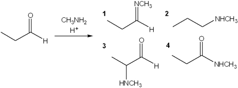 <strong>What is the major organic product obtained from the following reaction? </strong> A)1 B)2 C)3 D)4