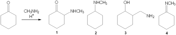<strong>What is the major organic product obtained from the following reaction? </strong> A)1 B)2 C)3 D)4
