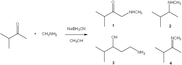 <strong>What is the major organic product obtained from the following reaction? </strong> A)1 B)2 C)3 D)4