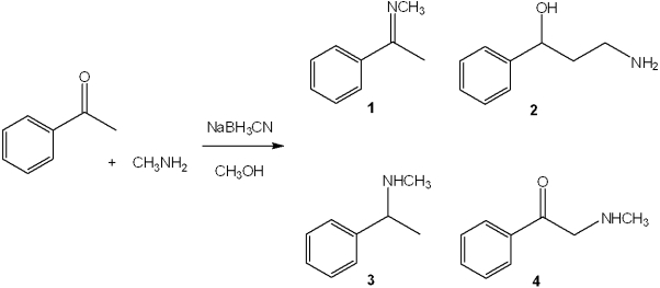 <strong>What is the major organic product obtained from the following reaction? </strong> A)1 B)2 C)3 D)4
