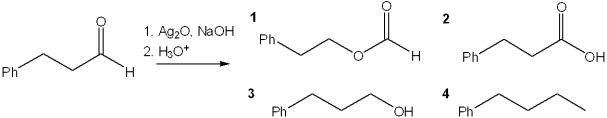 <strong>What is the major organic product obtained from the following reaction? </strong> A)1 B)2 C)3 D)4
