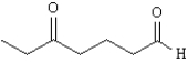 The correct name for the following compound is 3-oxoheptanal.