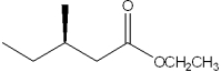 <strong>What is the IUPAC name of the following compound? </strong> A)ethyl (R)-3-methylpentanoate B)ethyl (S)-3-methylpentanoate C)(R)-2-methylbutyl ethanoate D)(S)-2-methylbutyl ethanoate