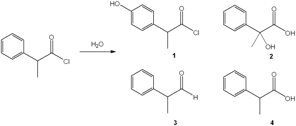 <strong>What is the major organic product obtained from the following reaction? </strong> A)1 B)2 C)3 D)4