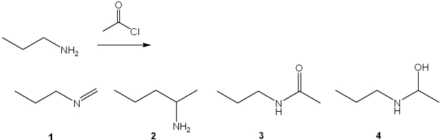 <strong>What is the major organic product obtained from the following reaction? </strong> A)1 B)2 C)3 D)4
