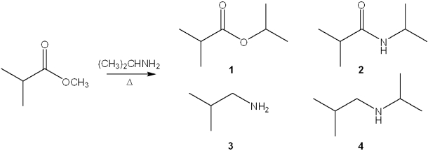 <strong>What is the major organic product obtained from the following reaction? </strong> A)1 B)2 C)3 D)4