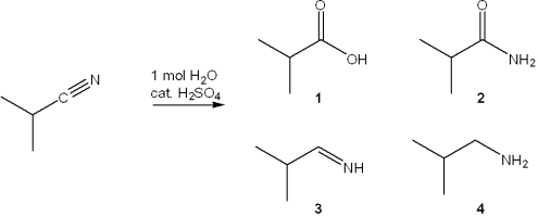 <strong>What is the major organic product obtained from the following reaction? </strong> A)1 B)2 C)3 D)4