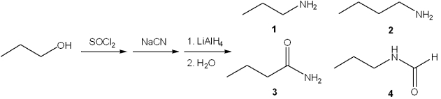 <strong>What is the major organic product of the following sequence of reactions? </strong> A)1 B)2 C)3 D)4