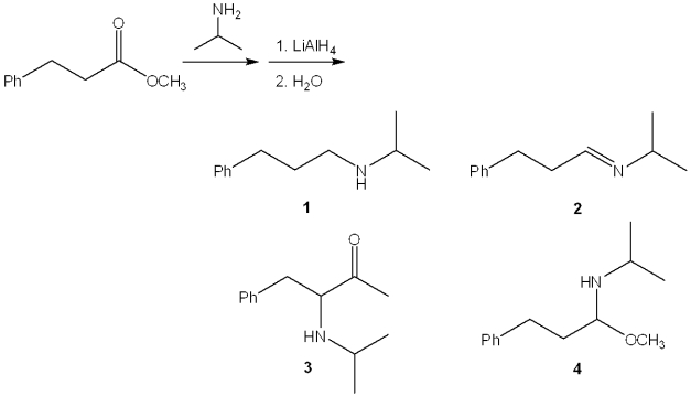 <strong>What is the major organic product of the following sequence of reactions? </strong> A)1 B)2 C)3 D)4