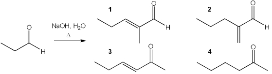 <strong>What is the major organic product obtained from the following reaction? </strong> A)1 B)2 C)3 D)4