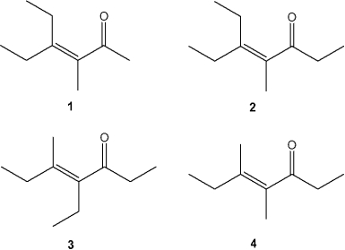 <strong>Which of the following compounds can be prepared by an aldol condensation by treating a single carbonyl compound with base? </strong> A)1 B)2 C)3 D)4