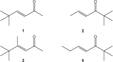 <strong>Which of the following compounds can be prepared by a mixed aldol condensation by treatment of a mixture of two carbonyl compounds and NaOH? </strong> A)1 B)2 C)3 D)4