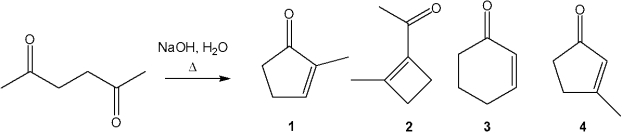 <strong>What is the major organic product obtained from the following reaction? </strong> A)1 B)2 C)3 D)4