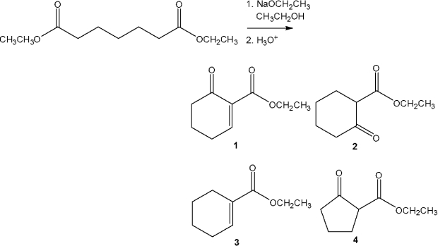 <strong>What is the major organic product obtained from the following reaction? </strong> A)1 B)2 C)3 D)4