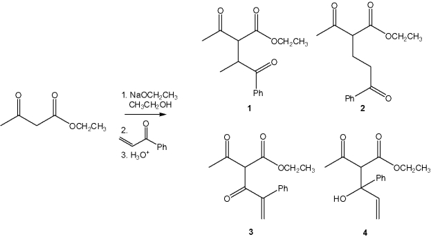 <strong>What is the major organic product obtained from the following reaction? </strong> A)1 B)2 C)3 D)4