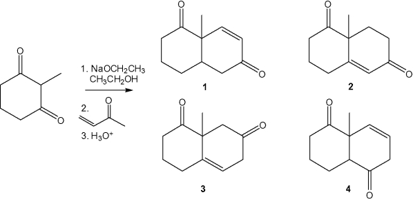 <strong>What is the major organic product obtained from the following reaction? </strong> A)1 B)2 C)3 D)4