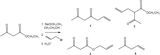 <strong>What is the major organic product obtained from the following reaction? </strong> A)1 B)2 C)3 D)4