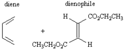 Consider the following structure. This substance could be produced by the reaction of the following diene and dienophile.