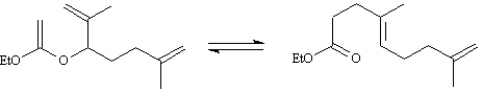 Consider the following reaction.   This is an example of a sigmatropic reaction with a [3,3]-shift.<div style=padding-top: 35px> 