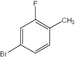 <strong>What is the IUPAC name of the following compound? </strong> A)1-bromo-2-fluoro-4-toluene B)4-bromo-2-fluorotoluene C)2-bromo-4-fluorophenol D)4-bromo-2-fluoroxylene