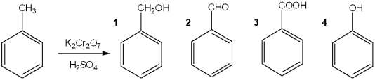 <strong>What is the major organic product obtained from the following reaction? </strong> A)1 B)2 C)3 D)4