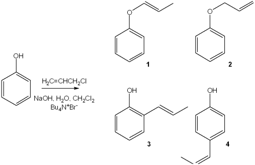 <strong>What is the major organic product obtained from the following reaction? </strong> A)1 B)2 C)3 D)4