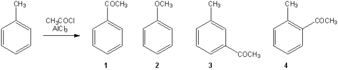 <strong>What is the major organic product obtained from the following reaction? </strong> A)1 B)2 C)3 D)4