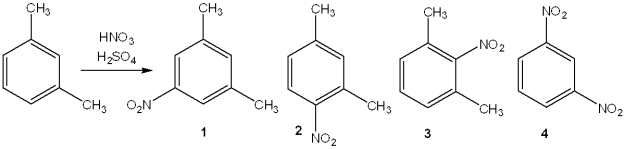 <strong>What is the major organic product obtained from the following reaction? </strong> A)1 B)2 C)3 D)4