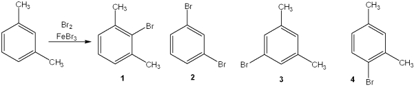 <strong>What is the major organic product obtained from the following reaction? </strong> A)1 B)2 C)3 D)4