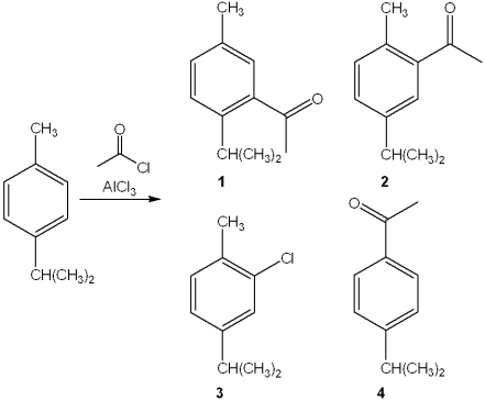 <strong>What is the major organic product obtained from the following reaction? </strong> A)1 B)2 C)3 D)4