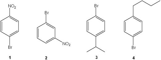 <strong>Which of the following cannot be prepared from benzene in two synthetic steps? </strong> A)1 B)2 C)3 D)4