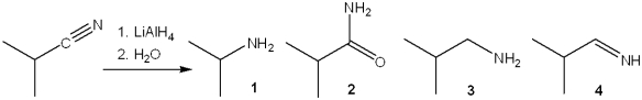 <strong>What is the major organic product obtained from the following reaction? </strong> A)1 B)2 C)3 D)4