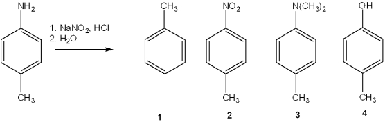 <strong>What is the major organic product obtained from the following reaction? </strong> A)1 B)2 C)3 D)4