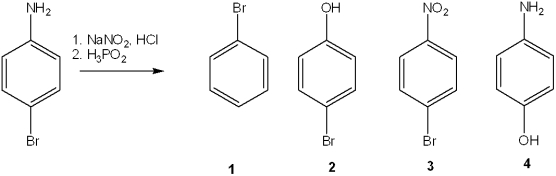 <strong>What is the major organic product obtained from the following reaction? </strong> A)1 B)2 C)3 D)4