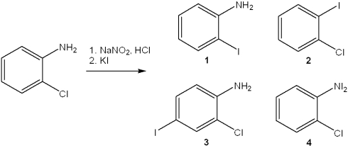 <strong>What is the major organic product obtained from the following reaction? </strong> A)1 B)2 C)3 D)4