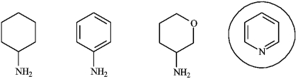 The compound circled below represents a heterocyclic amine.